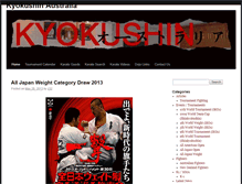 Tablet Screenshot of kyokushinaustralia.com